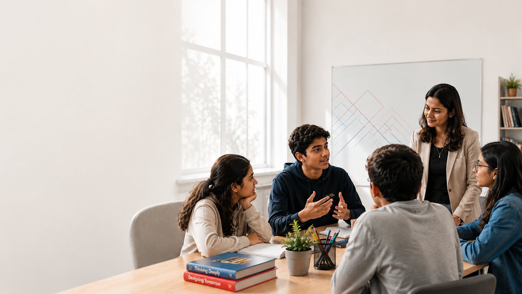 Students in conversation